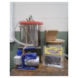 Vacuum pump & vessel, roll of multistrand 12awg