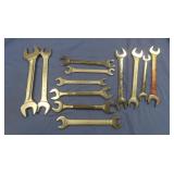 Double open-ended wrenches,varous sizes, some