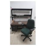 Metal & wood desk 60x30x29' metal desktop shelf