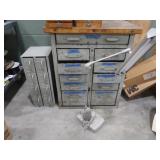 Metal Tool Parts Organizers 28x24'W, Desk Lamp