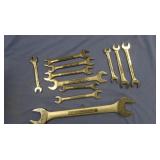 Craftsman double open-ended wrenches, various
