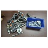 Misc chilsels, sockets 3/4' drive, clamps & more