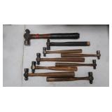 Assortment of ballpeen hammers, some craftsman