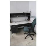 Metal desk w/laminate top 60x30x30', metal