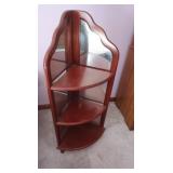 Mirrored Corner Shelf 18x11x41.5'