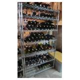 Metal Wine Rack Shelf Unit 35.5x13.75x64'H