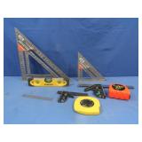 2 Speed Square 7&12',2 Combination Square,Tape