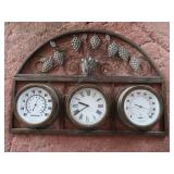 Wall Mount Clock&Weather Station 26.5x21'