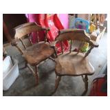 2 Wooden Captain's Chairs