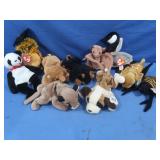 Ass't of TY Beanie Babies-approx 10