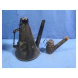 Antique Miner's Oil Lamp/Torch&Antqiue Oil Wick