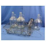 Metal Dish Rack 19.5x14',3 Glass Jugs&more
