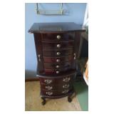 Jewelry Armoire 19x14x41.5'H,Stain on Top