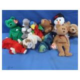 Ass't of TY Beanie Babies-approx 10