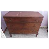 Wooden Dresser 43.5x20x36',Wheeled,Stains&marks