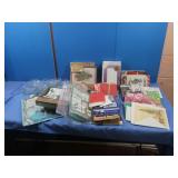 Lg Box of Christmas Cards,Lg Glass Cookie Tray