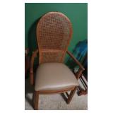 Cane Back,Upholstered Seat Armchair
