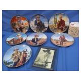 John Wayne Commemorative Plates,Framed Pic&Toilet