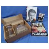John Wayne Decanter&Glass Set,Books&Hot Chocolate