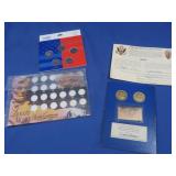 US BiCentennial Gold Set,1999 State Quarter Set,