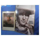2 John Wayne Framed Pics