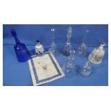 Fenton Cobalt Blue Handbell&Asst of Glass&Ceramic
