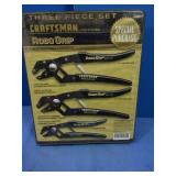 3 Pc Craftsman Robo Grip various Jaws-*Like New*