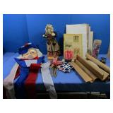 4th of July Decor incl. 10' Flags,Uncle Sam