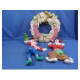 Ceramic Wall Clowns&Wreath