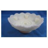 Fenton Custard Uranium Glass Candle Holder