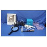 Lighted Vanity Top Mirror,Curling Irons,Hand
