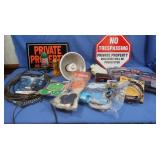Pocket Anclors,No Trespassing Sign,Work light