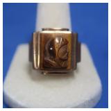 10K Trojan Head Catseye Ring-7.5gr.