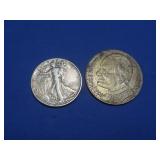 1944 Walking Liberty Half Dollar,Souvenir PopeJohn