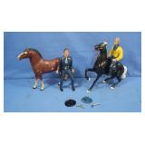 Vintage Hartland Plastics Western Figures&Horses