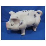 Vintage Ceramic Pig Piggy Bank approx 19'L&12'H