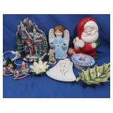 Ceramic Angel,Santa,Christmas Tree&more