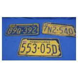 1960's,70's License Plates