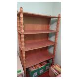 Wooden Shelf Unit 36x14x61.5',some shelves warped
