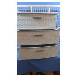 Sterilite 3 Drawer Plastic Storage Unit