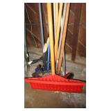 Tool Lot-Leaf Rake,Brooms&more