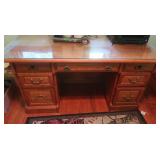 Lexington Wooden Desk w/Glass Piece on Top