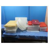 Lg Tub of Plastic Containers w/Lids incl Tupperwar