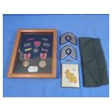 Small Shadow Box of Military Medals