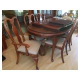 Solid Wood Dining Table,2 Armchairs,4