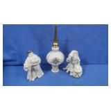Lenox Treetop Ornament&2 Lenox Santas