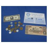 Foreign Coins,Fake $3 Bill,Replica Confederate $20