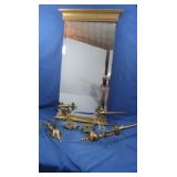 Wall Mirror,19.5x34',Wall Candle Holders,Taper