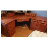 Lg. Wooden Corner Media Desk 30'H,Left Side