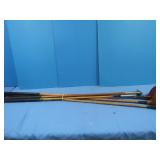 Vintage Hickory Wood Shaft Golf Clubs